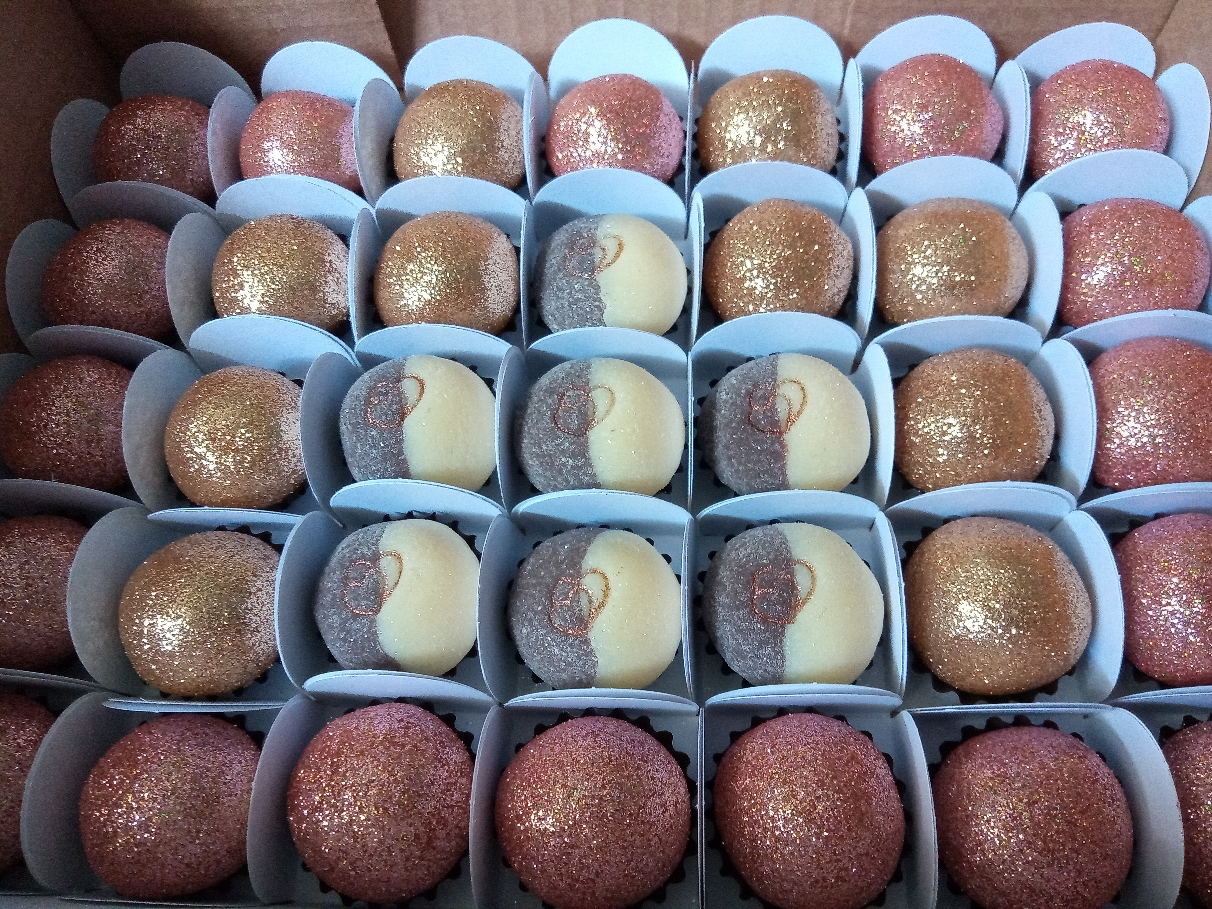 Doces finos metalizados